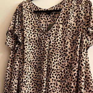 Brand New Torrid Size 2 Leopard Print Blouse